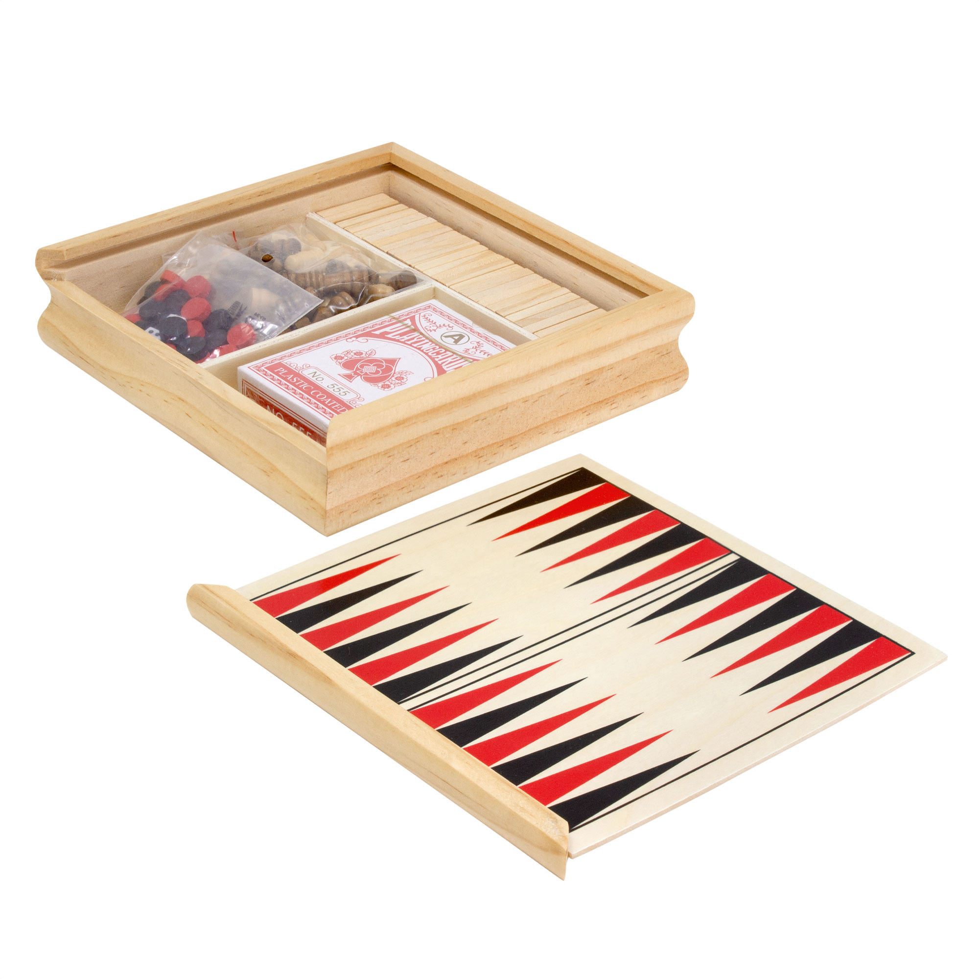 Jeujura JeujuraJ11855 100 Board Games in Wooden Box, Multi-Color - TopToy